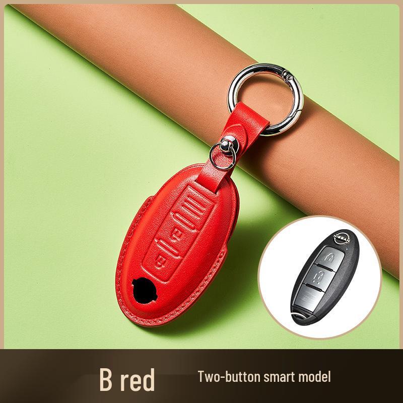 Ключница из коровьей кожи растительного дубления для ключа от автомобиля New Sylphy Murano, ручная работа, дизайн с пряжкой для мужчин