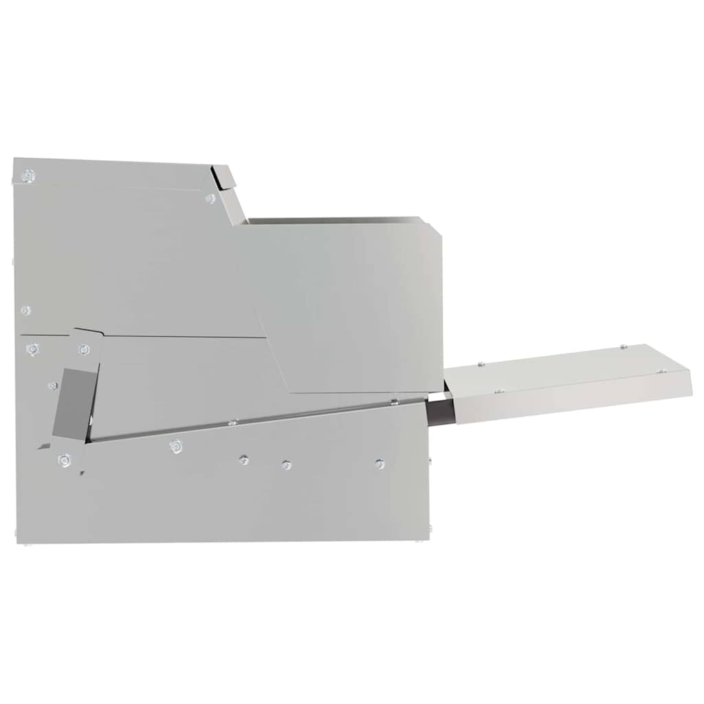 Chicken Treadle Feeder Silver 50 x 40 x 29 cm Galvanized Steel