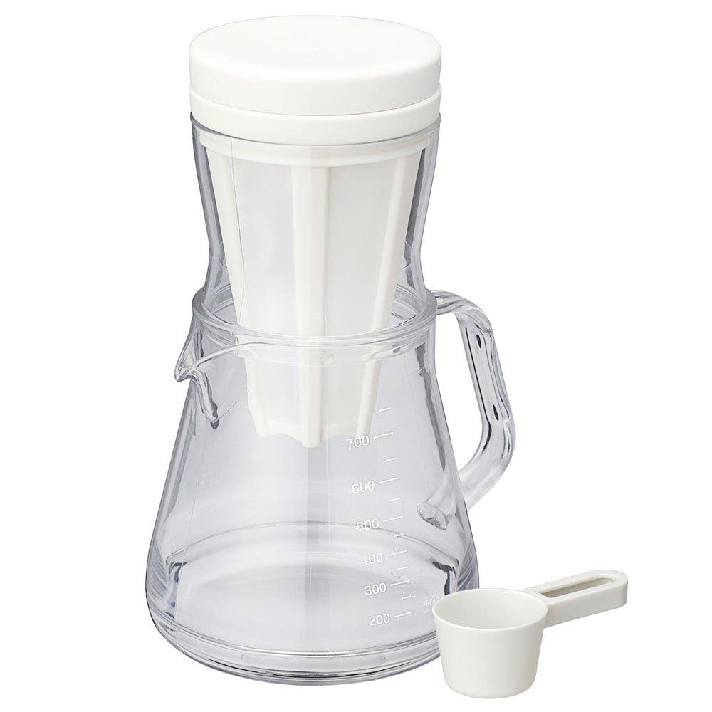 KAI Corporation FP5158 Coffee Server Dripper Set House Select 2-Way Reusable Filter Polypropylene Polyester Made in Japan 21.5 x 15.2 12.2 cm