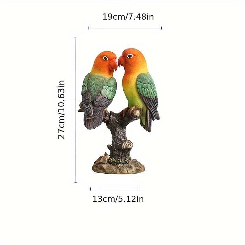Creative Simulation Animal Color Parrot Resin Bird Statue Ornaments Home Living Room TV Cabinet Balcony Garden Decoration Crafts