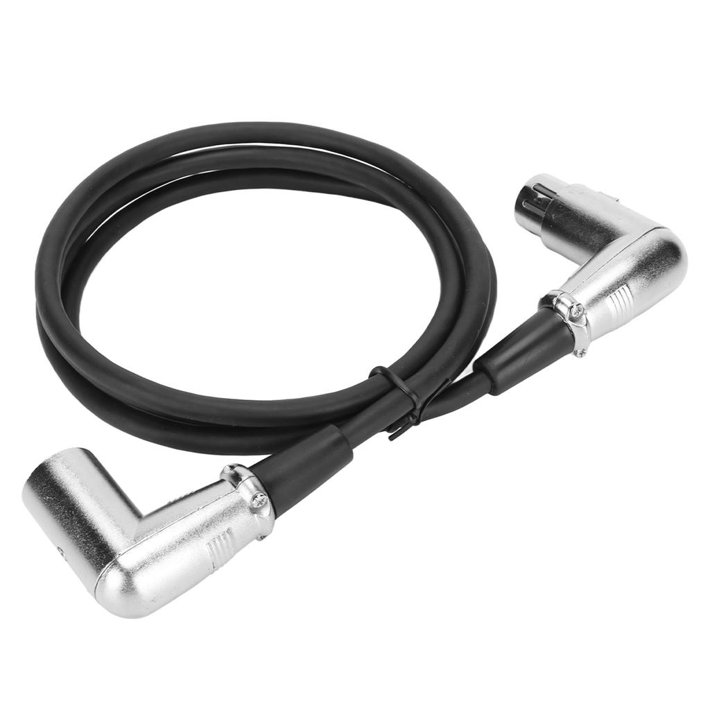 Кабель XLR папа-мама 3-контактный посеребренный угловой бесшумный без потерь XLR звуковой кабель для микрофона динамика 4,9 фута