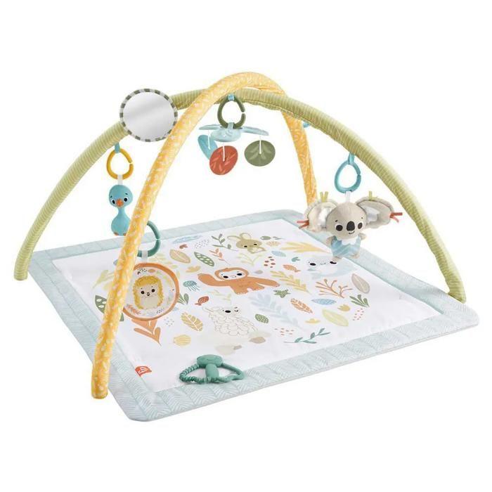 Tapis d'activités - Fisher Price - Animaux Gym Sensimals - Jouets sensoriels - Portable - Évolutif