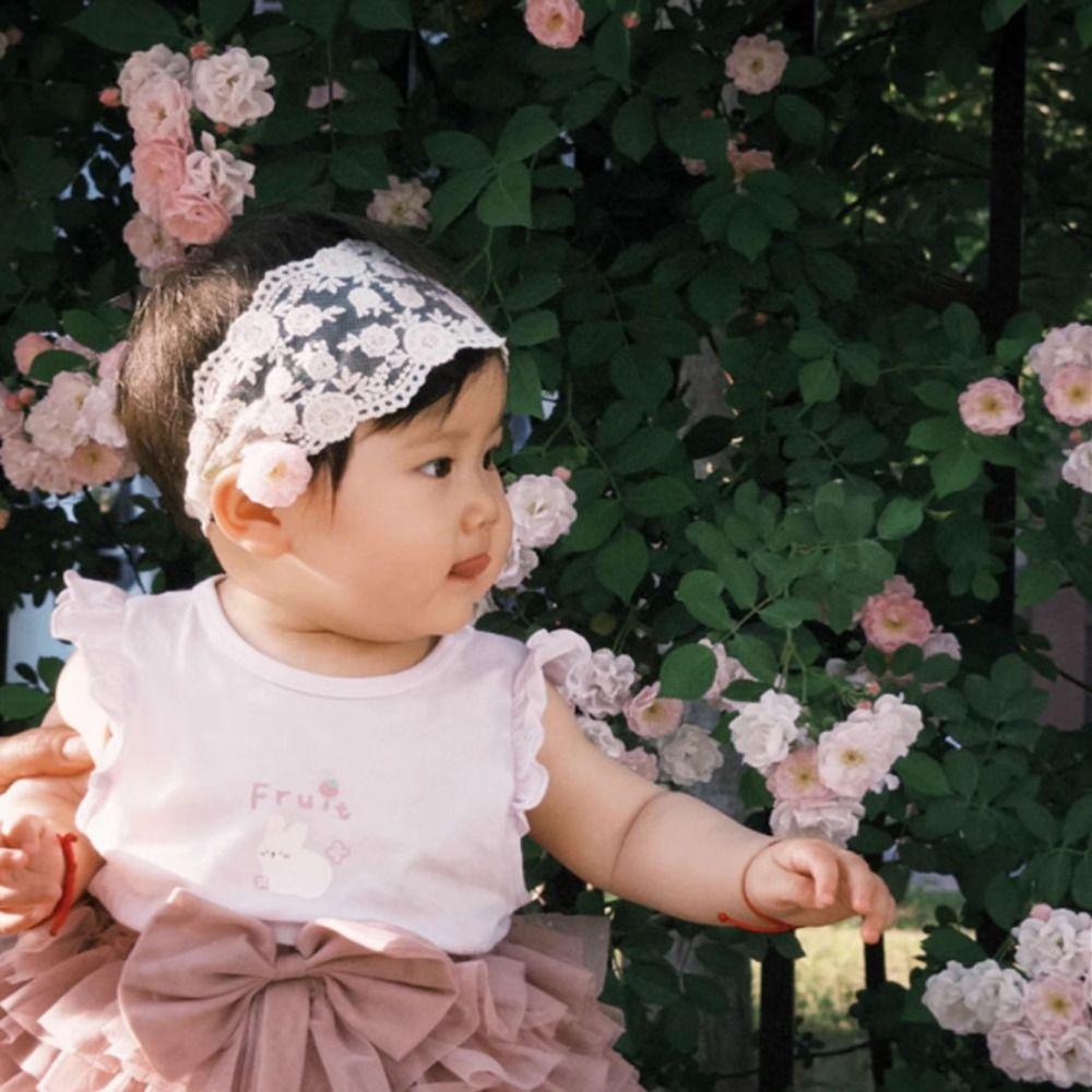 Волна Детская Повязка на Голову Вышитая Эластичная Повязка для Волос Модная Кружевная Детская Повязка на Голову Дети