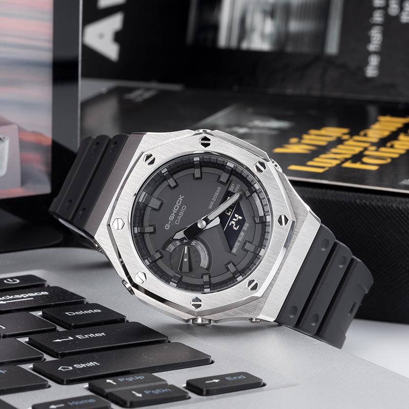 Casio Коллекция Custom Электронный механизм Унисекс Черный циферблат GA-2100-1A1(Команда788--)