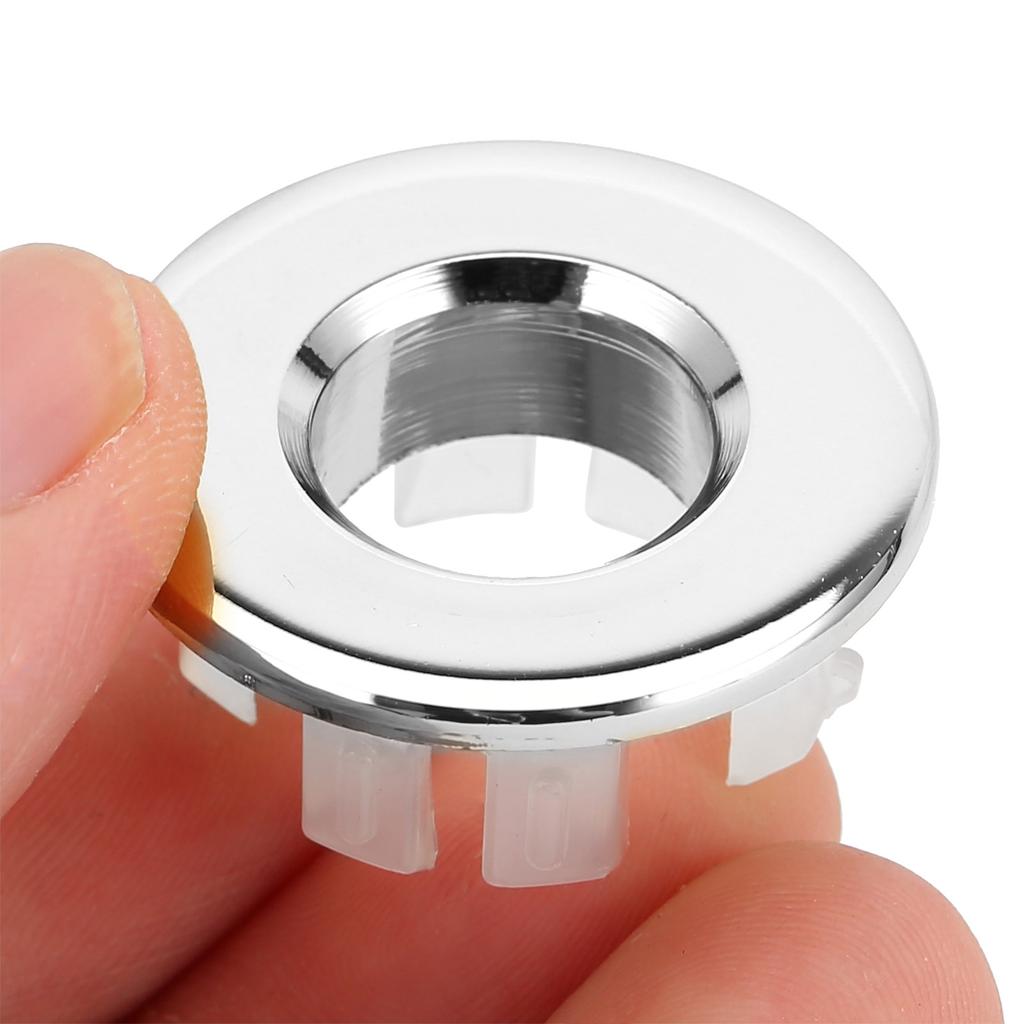 Крышка перелива для раковины в ванной, кухонной раковины, декоративная, запасное отверстие для ванной, серебристая