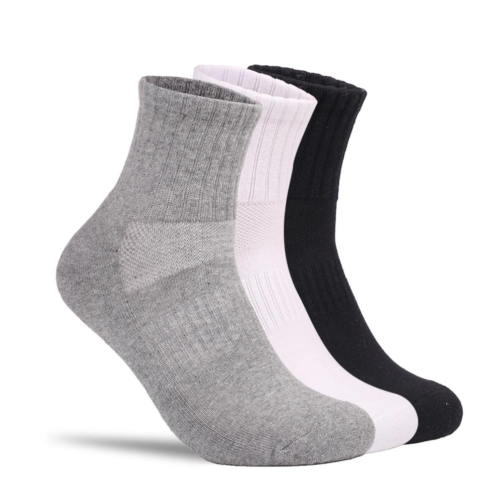 Unisex Crew Socks Terry Cushion Elastic Waist Deodorant Cotton Custom Logo Breathable Anti-Bacterial Athletic Sport