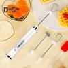 Electric Frother Mixer Whisk Beater 3-Speeds USB Rechargeable Handheld Food Blender Coffee Milk Drink Egg Stirrer Cordless Portable Design Kitchen