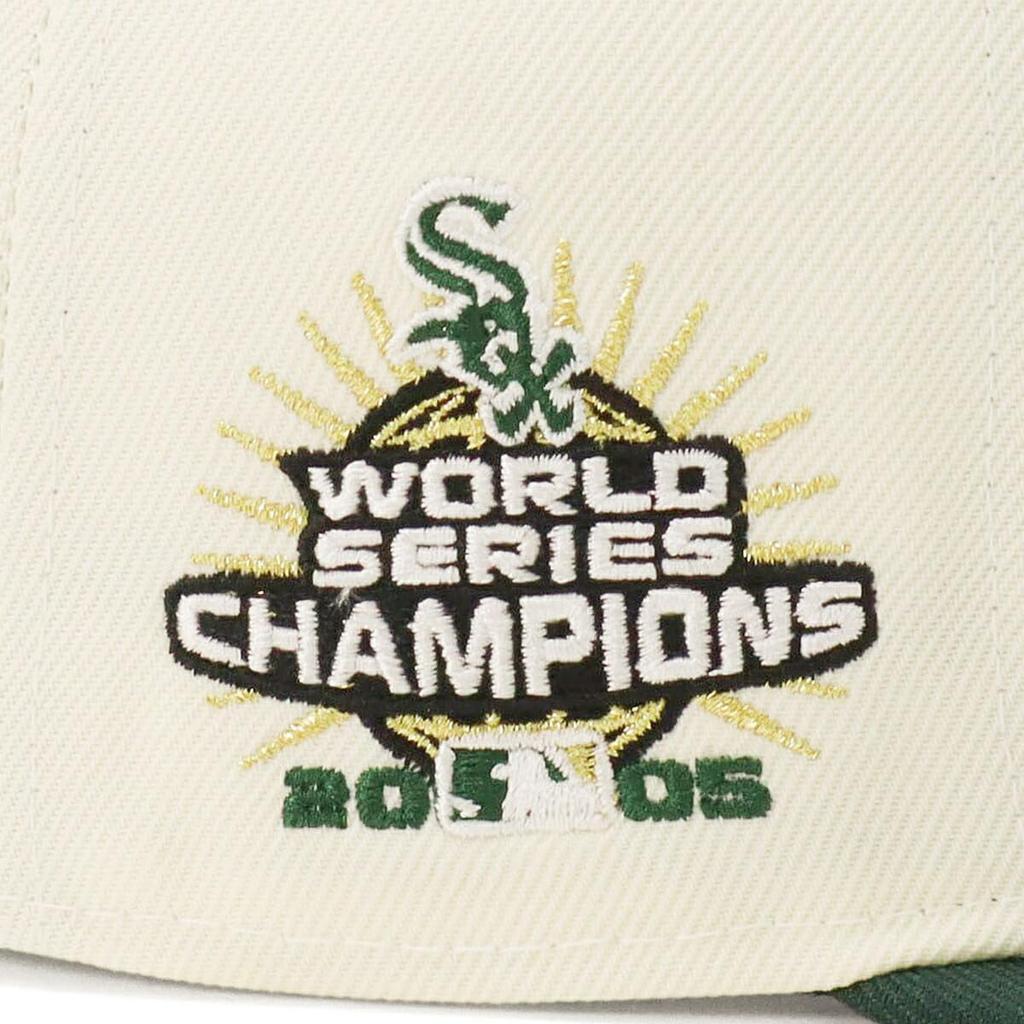 Кепка New Era 59FIFTY MLB Chicago White Sox CWS Зеленая Белая с боковым логотипом ONSPOTZ и плоским козырьком Летняя Защита от солнца УФ (14562004, NER35C2823) Хром/Д