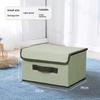 Non Woven Fabric Storage Box Household Fold-able Storage Basket Portable With Lid And Handle For Toys Underwear Cosmetics