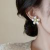 Серьги-гвоздики с крупными лепестками, женские, стерлинговое серебро, нишевый дизайн, серьги для нового образа