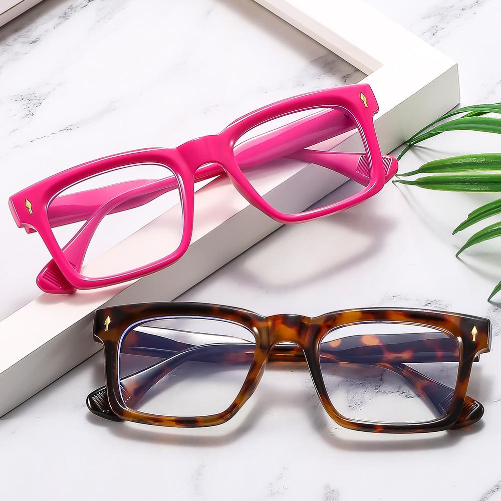 European and American box anti-blue glasses fashionable men and women can be equipped with myopia glasses frame versatile flat glasses can be equippe