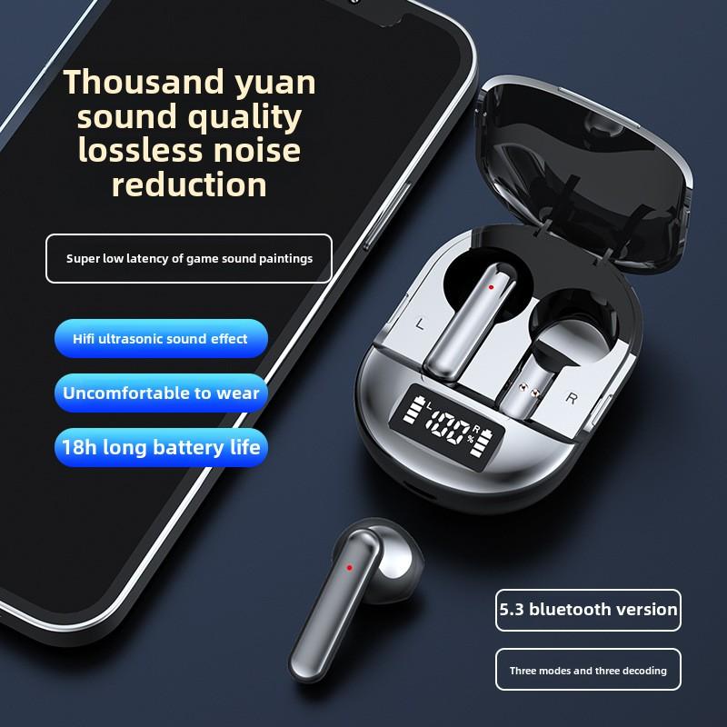 Беспроводная Bluetooth-гарнитура TWS5.3 с цифровым дисплеем и низкой задержкой, стереогарнитура Bluetooth