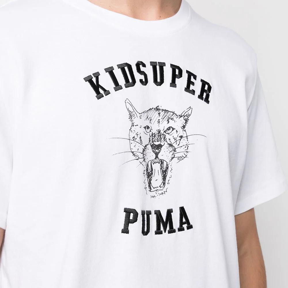 Puma Футболка с коротким рукавом и круглым вырезом с буквенным принтом, мужская, белая 530410-52