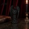 Черная матовая статуэтка, 3D-печатная скульптура, Декорация, Темный готический ангел с детализированной текстурой перьев, Фигурка для дома и офиса