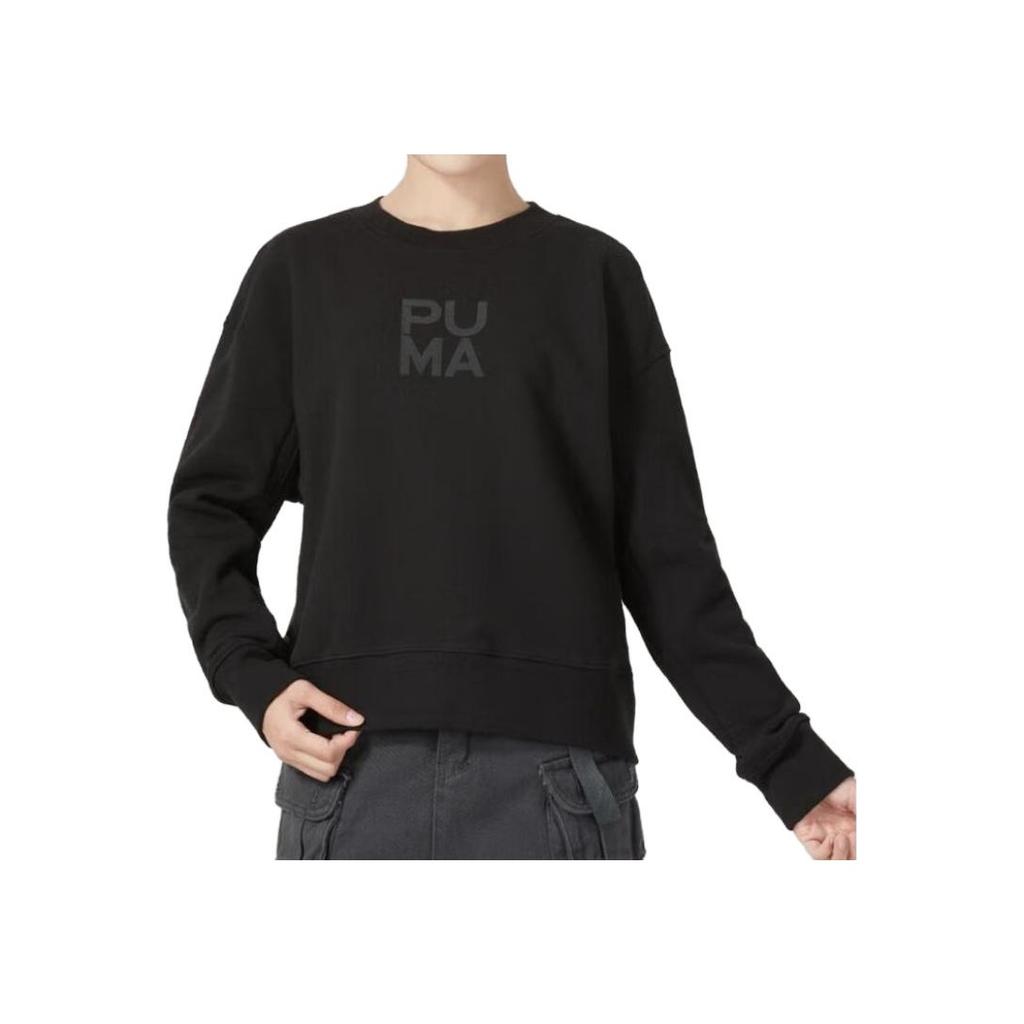 New PUMA Infused Crew Sweatshirts Women's Black 623497-01