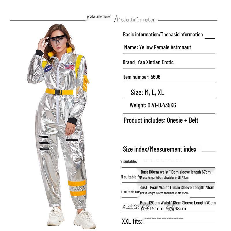 Astronaut Pilot Halloween Costume: Spacesuit Role-Playing Outfit for Kids and Adults