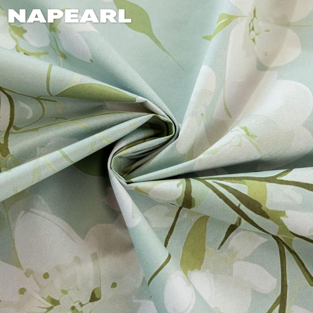 1 шт. NAPEARL Модные и универсальные шторы с принтом цвета гардении для полного затемнения для спальни, гостиной, балконного окна для домашнего декора