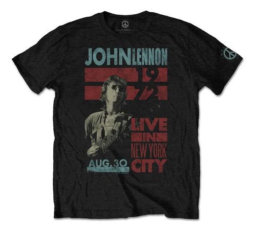 Unisex shirt Cotton Oversize Large Size John Lennon Live In Nyc 1972 The Beatles Official M
