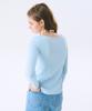 JUNEJUNE SPACE Scoop-Neck Eyelet T_Light Blue