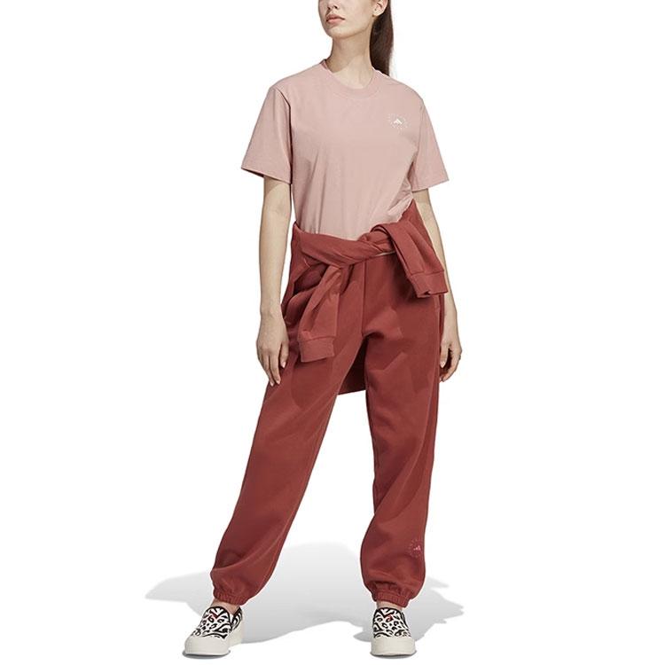 adidas Женская футболка с заниженной линией плеча X Stella McCartney Розовая HT1113