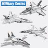 MOC Военная Серия Прыгающие Реактивные Самолеты F14 F16 F18 F22 F35 Строительные Блоки Самолеты Модель Военного Истребителя Кирпичики Игрушки Для Детей Подарки Мальчику