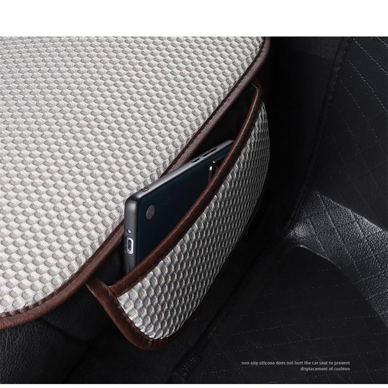 Breathable Ice Silk Car Seat Cushion Non-slip and Wear-resistant Solid Color Ice Silk Car Seat Cover, Universal Fit Most Cars
