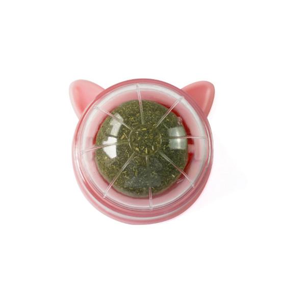 Cat Licking Toy Rotating Wall-mounted with Stickers Natural Materials Self-adhesive Increase Appetite Teeth