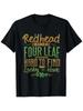 Lucky Redhead St. Patrick Day Green Irish Shamrock T-Shirt, Unisex Cotton Casual