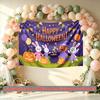 Spooky Pumpkin Halloween Party Backdrop, Polyester Banner for Wall Decor & Photo Props