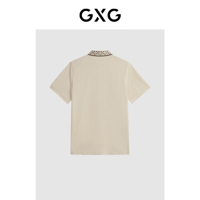 Мужская летняя модная рубашка-поло GXG с цветовыми блоками, 100% хлопок