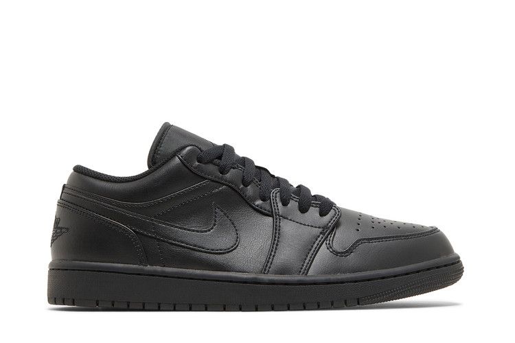 Мужские кроссовки Nike Jordan 1 Low Triple Black Черный/Черный/Черный
