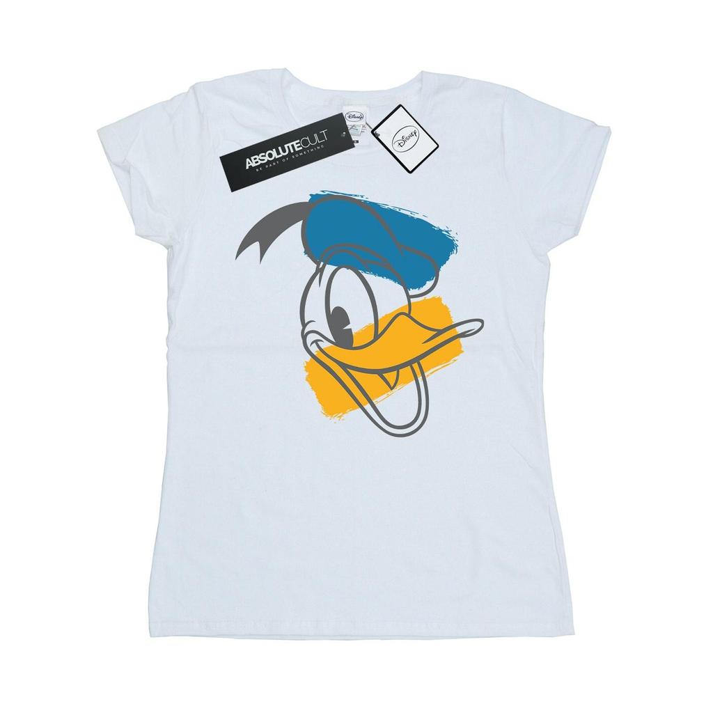 Disney Womens/Ladies Donald Duck Head Cotton T-Shirt