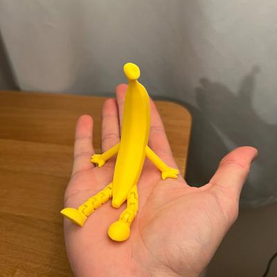 3D-печатная фигурка банана с шарнирными ногами, подвижными суставами, Банан-игрушка-антистресс, Мультяшный фрукт, Настольное украшение