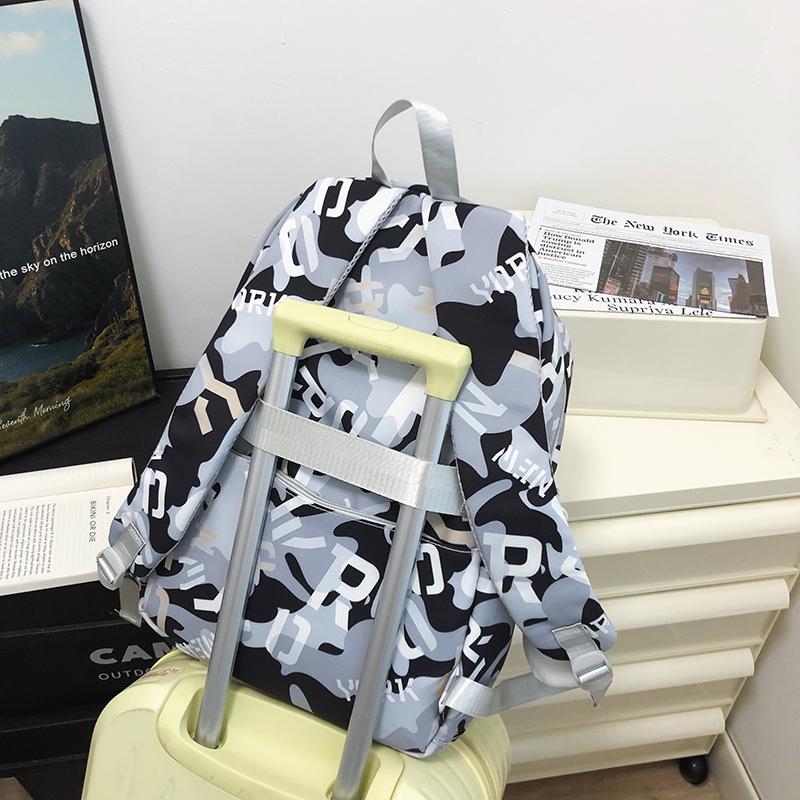 Рюкзак мужской большой вместимости рюкзак с граффити женский школьный рюкзак для учащихся старших классов средней школы