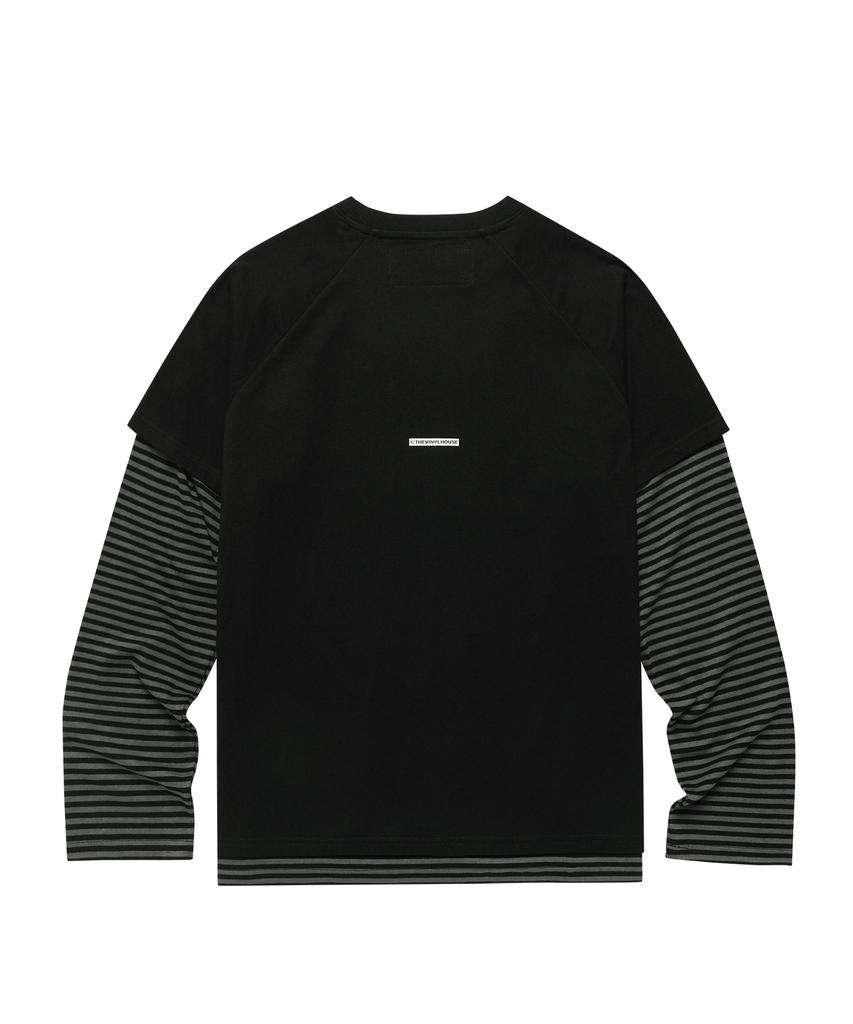 THEVINYLHOUSE 96 Layered Ls Tee Black