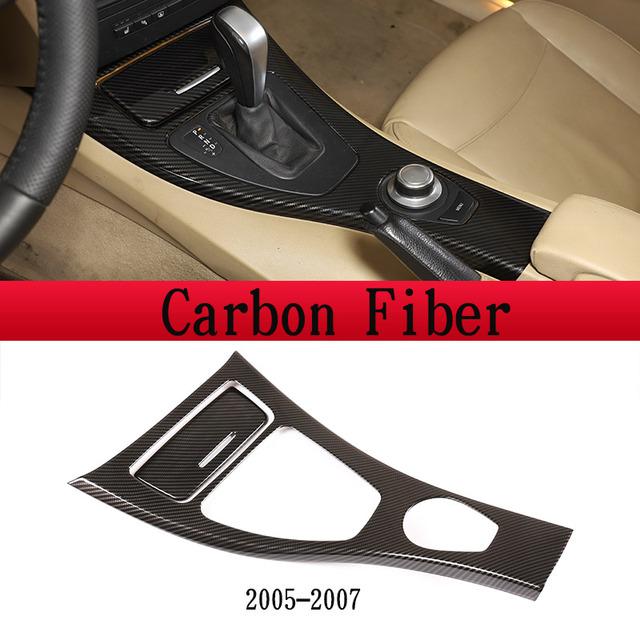 Левый руль для BMW 3 серии E90 E92 E93 2005-12 ABS карбоновое волокно/серебристая центральная консоль рамка рычага переключения передач наклейка на панель автомобиля