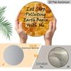 2D Flat - 1pc 2D Flat, 7.87*7.87 Inch Round French Aluminum Sign, about "Stop Polluting The Earth Retro Decorative Plaque", "Environmentally Themed