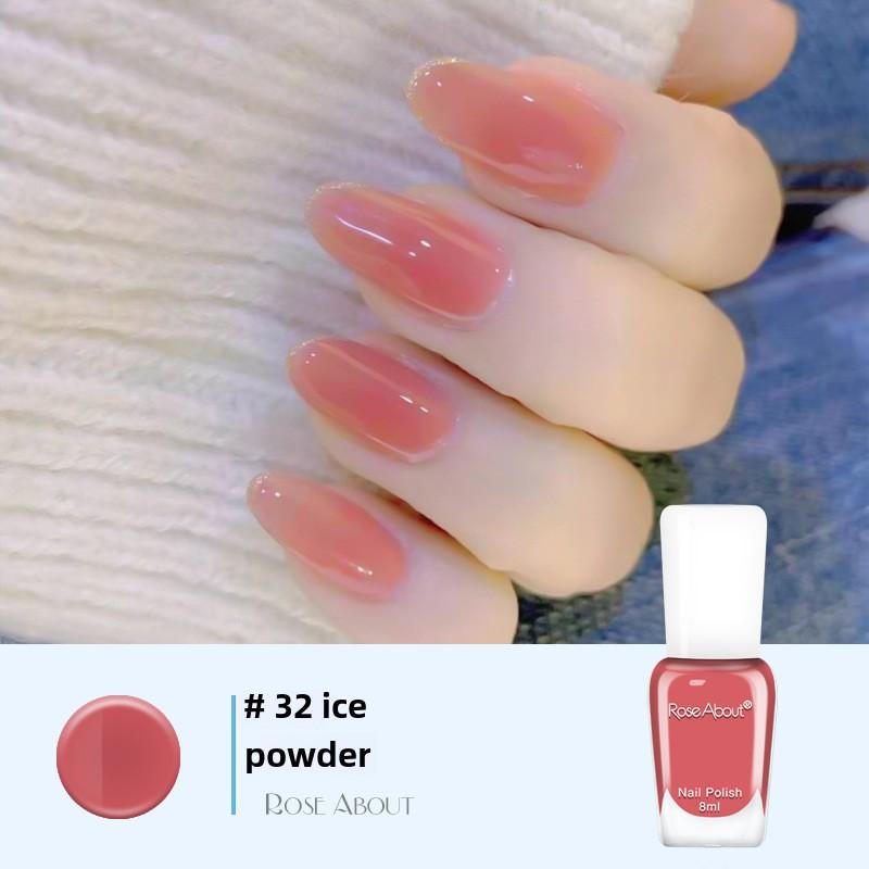 Летний маникюр, без выпечки, стойкий и быстросохнущий, на водной основе, без запаха, рвущийся, прозрачный как лед нюдовый лак для ногтей