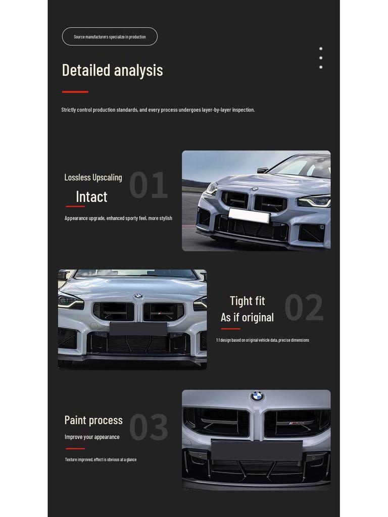 2022-2025 BMW M2 G87 CS Front Bumper Air Intake Grille Kit