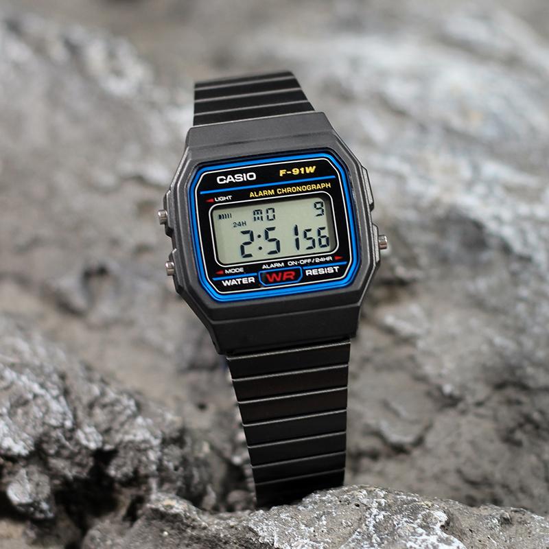 Casio Универсальные Черные Часы F-91W-1-