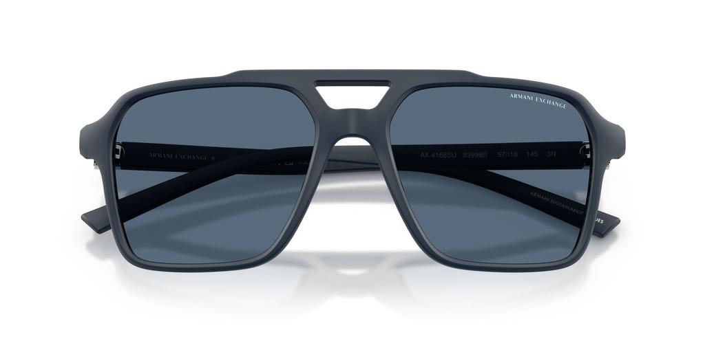 Солнцезащитные очки Armani Exchange с матовыми темными линзами 0AX4166SU [ARMANI EXCHANGE] Мужские. Рамка Синяя. Линза Синяя. ширина 57 мм.