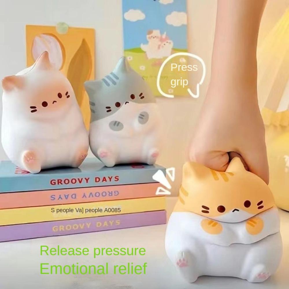 Squihy Милый Кот Сжимаемый Животное Игрушки для Снятия Стресса Лечебные Офисный Антистресс Вент Игрушки-Непоседы для Детей Девочки Исцеляющие Подарки