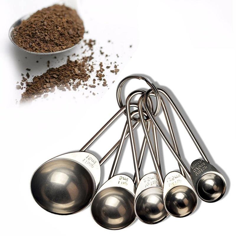 5 шт. кухонная металлическая мерная ложка, чашка для чая, кофе, сахара, набор совок для приготовления выпечки