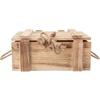 Деревянный ящик для хранения с крышкой 30x21x12 см