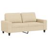 2 Seater Sofa Cream 140 cm Fabric
