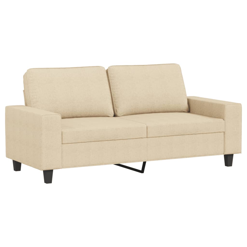2 Seater Sofa Cream 140 cm Fabric