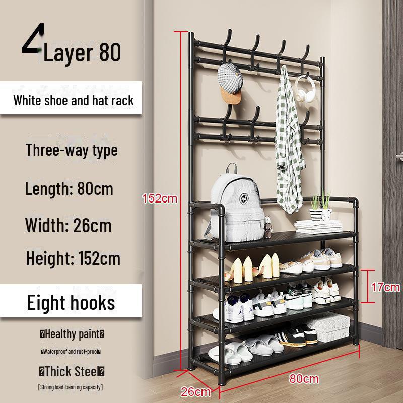 Стойка для обуви и шляп: Многоуровневый, экономящий место, напольный шкаф для хранения вещей на двери спальни