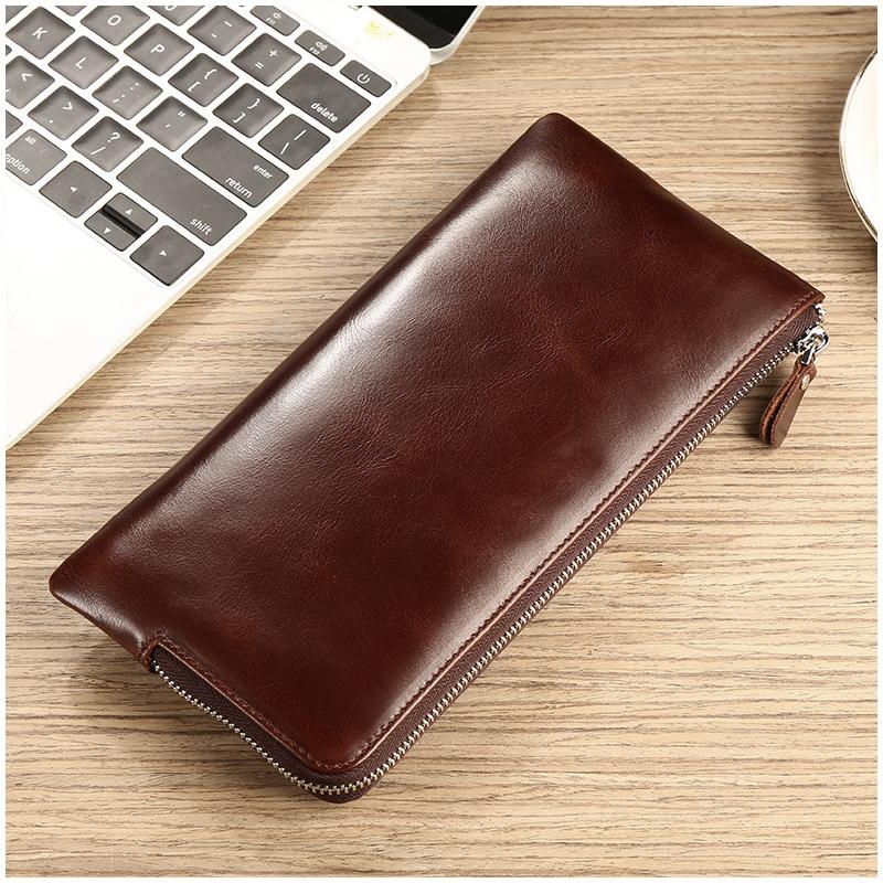 Высокое качество, модные мужские и женские кошельки для сотовых телефонов, кошелек на молнии, длинные кошельки-клатчи большой емкости для мужчин с ручным ремешком