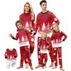 Christmas Print Cute Family Set Pajamas, Home Clothes, Family Set Long Sleeve Top Pants Set