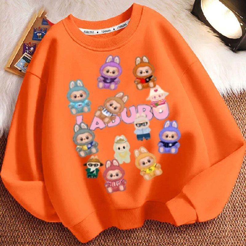 Милые толстовки с круглым вырезом для детей, модные повседневные толстовки с длинным рукавом для мальчиков и девочек на весну и осень